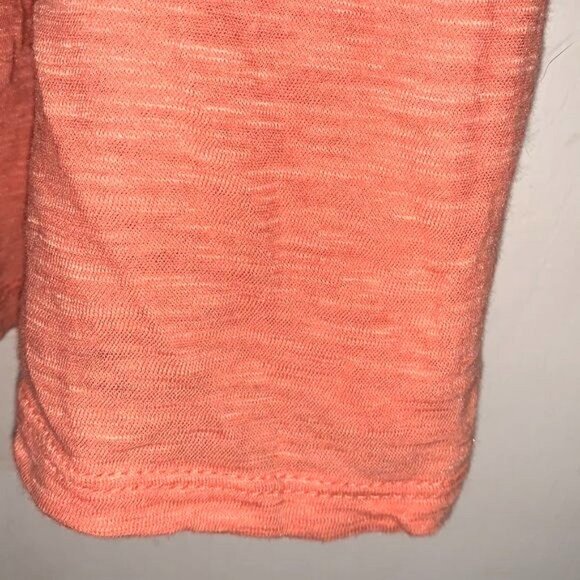 Lauren Conrad XL Coral Sleeveless Tank Top With Floral Appliqué & Frayed Edges 1 - Picture 7 of 13